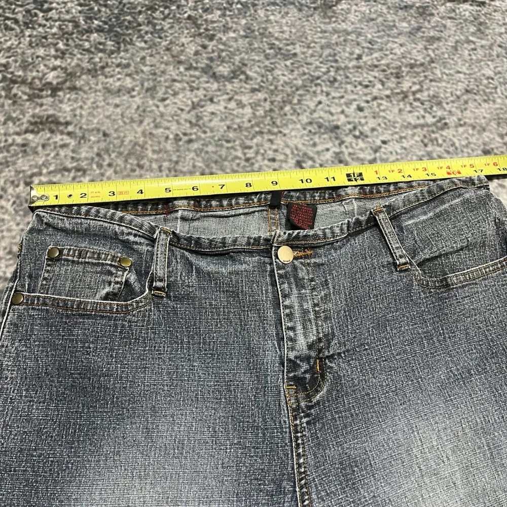 Vintage Y2K Zana Di Jeans‎ Womens 16 (34x30) Blue Bootcut Flare Western Hippie